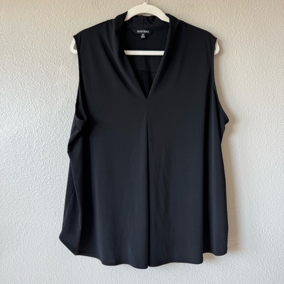 Ellen Tracy Sleeveless Top Liquid Knit - Picture 1 of 9